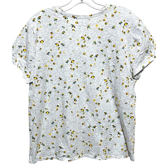 Loft Vintage Soft V Neck Shirt L Beach Umbrella Balls Vacation Summer Nautical - Picture 3 of 5